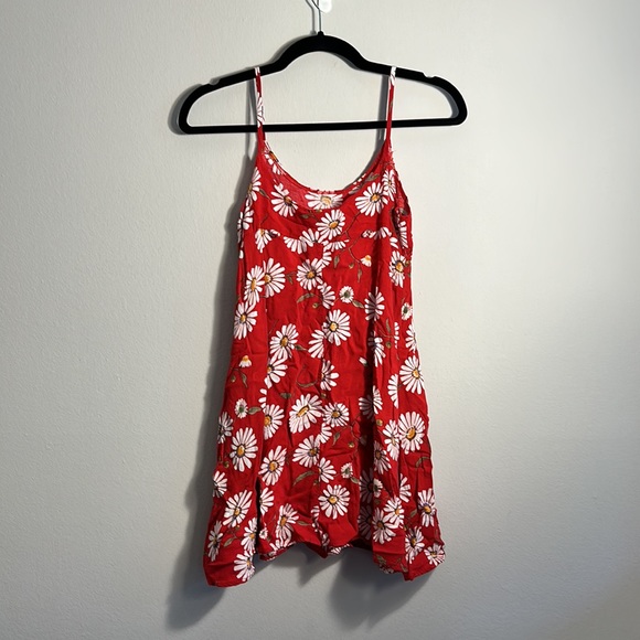Red floral Print Mini Dress - Picture 2 of 2
